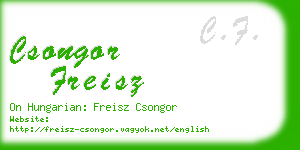 csongor freisz business card